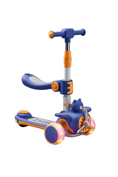 Ma Baby 2 In 1 Adjustable Height Foldable Scooter Children Can Sit Two in One Scooter Foldable