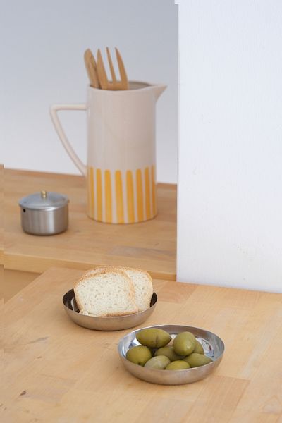 Beige & Stone Steel 11.5 cm Snack Sauce Bowl 2 Mini Plates