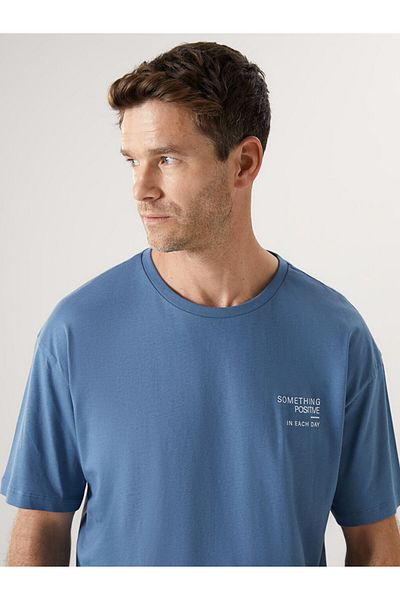 LC Waikiki Tricou pentru bărbați cu imprimeu cu decolteu rotund de sezon nou - S5HP54Z8