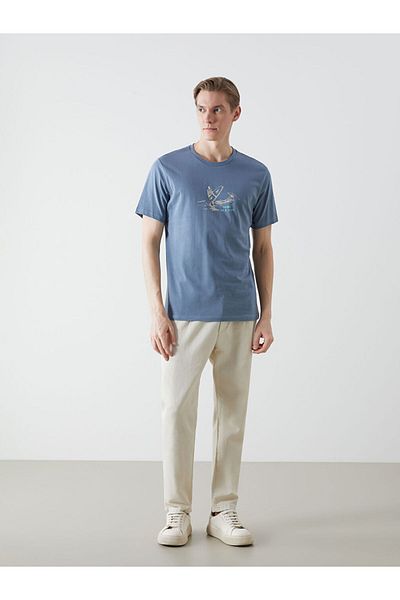 LC Waikiki Tricou pentru bărbați din bumbac pieptănat cu mânecă scurtă LCW ECO