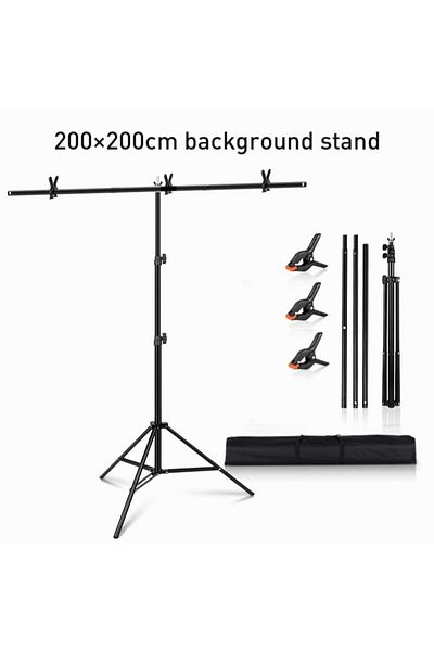 glanfen Professional Photography Backdrop Stand with T-Shape Frame & Clamps for Video Studio