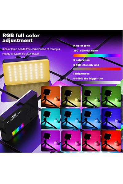 FlashHawk RGB Video Lights with Clip, Pocket LED Fill Light, 2700-6500K Dimmable for Photography