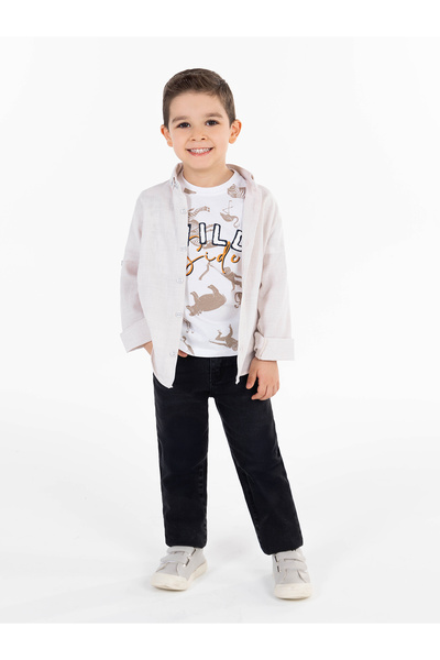 Civil Boys قميص بيج للأولاد بعمر 2-5 سنوات