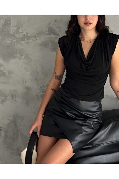 Butik Karaca crop kısa kol T Shirts büstiyer örme crop feminino womens toparl...