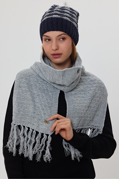 ALEXANDERGARDI Eșarfă lungă cu detaliu tricotat (E20-18843)