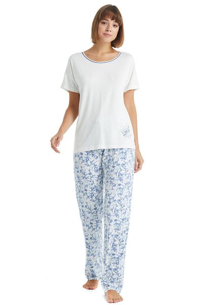 Blackspade Women's White Pajama Set 51020