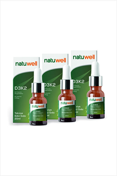 Natuwell 3'lü Vıt D3k2 20 ml*3 Damla