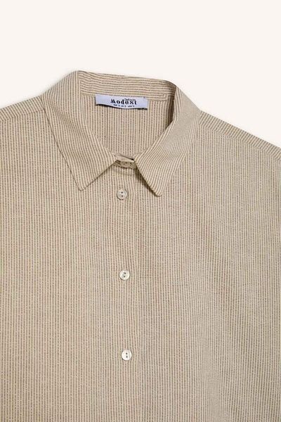 DeFacto Μακρυμάνικο πουκάμισο Relax Fit Linen Blend E4556ax25sp