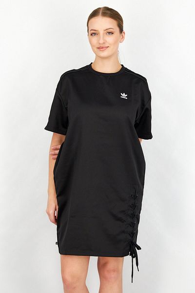 adidas Women Relaxed Fit Short Sleeve Outdoor Mini Dress, Black