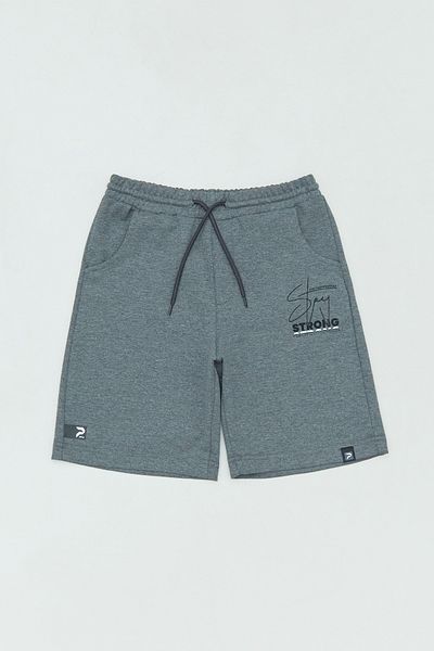 Fulla Moda Stay Strong Text Printed Boy's Shorts με ελαστική μέση