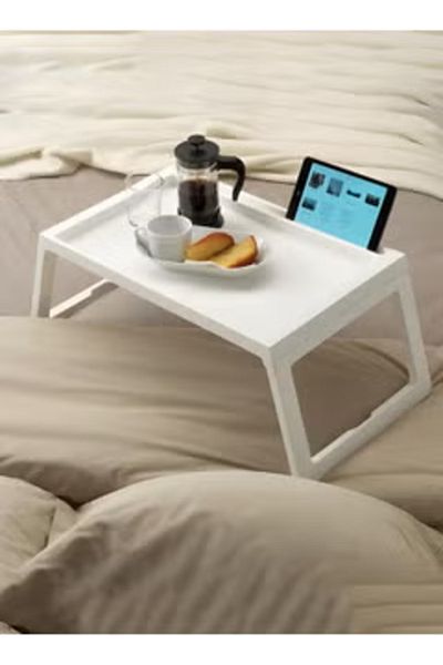 Primo Plus Folding Bed Table White