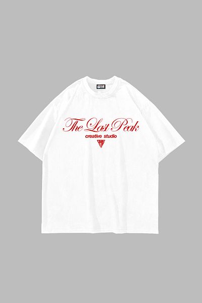 Sekizbiraltı The Last Peak Printed Λευκό Oversize Unisex Tshirt