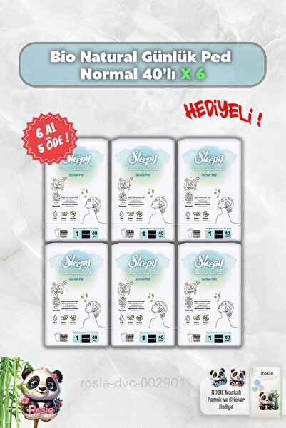 Sleepy Buy 6 Pay 5 Bio Natural Daily Pads Normal 40's and Rosie