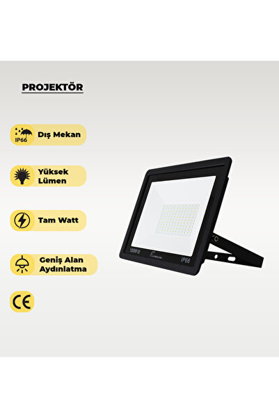 AC AYDINLATMA 100W IP65 Kırmızı Işık Projektör