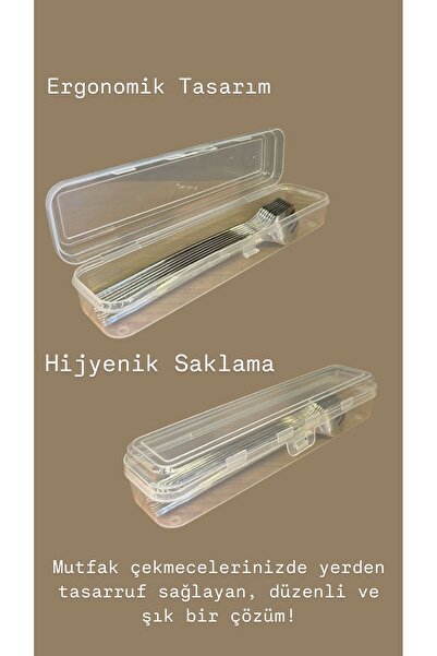 Bayev 8 Adet Multix Çatal Kaşık Bıçak Saklama Kutusu - Çekmece Düzenleyici Seyahat Kutusu