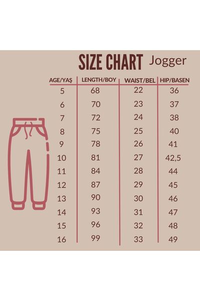 cm buseyiz Bol Paça Kargo Cep 2'Li Kız Çocuk Eşofman Altı