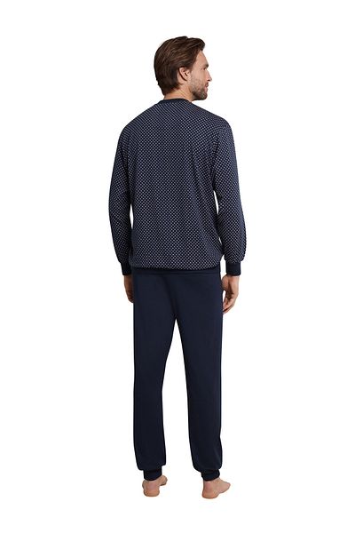 Schiesser Jersey Schlafanzug Dark Sapphire Schlafanzug Pyjama Schlafmode Bequem