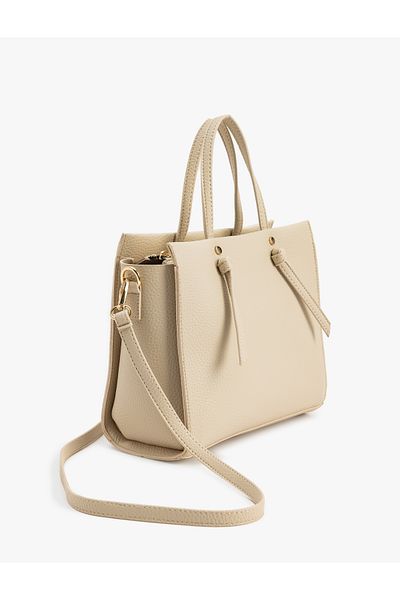 Koton Faux Leather Zippered Handle Strap Crossbody Bag