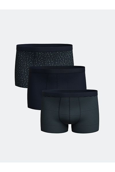 LC Waikiki Standard Fit Cotton Flexible Ανδρικό Boxer 3 τεμαχίων