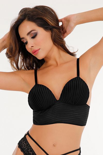 Sensu Women's Adjustable Strap Bralet Bustier - Bra2023