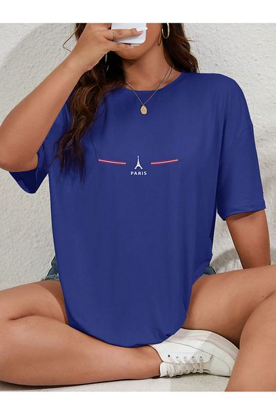 uyguntarz Μπλουζάκι Unisex Παρίσι με στάμπα Oversize