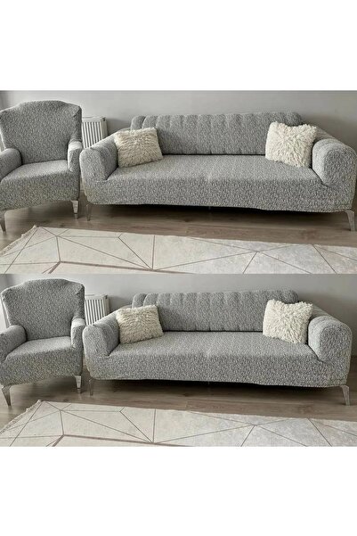 Genel Markalar ARZU HOME Jakarlı 3 3 1 1 Lastikli Kanepe Örtüsü Lastikli Koltuk Örtüsü Koltuk Kılıfı Takımı Örtüsü