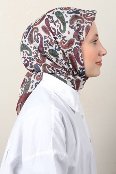 Eşarppark Lux Soft Pamuklu Eşarp 4040-180 Kahverengi