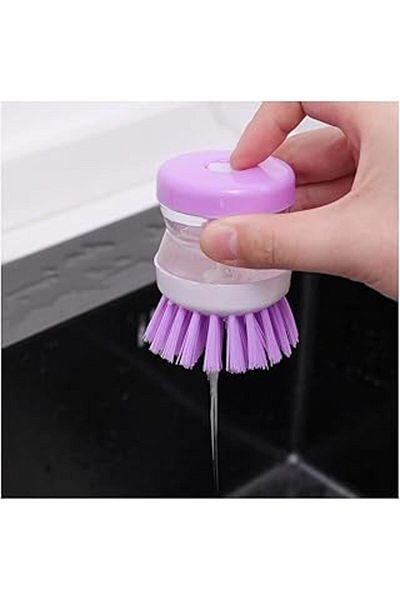 STOREMAX Brush with Detergent Tank Refillable Bathroom Kitchen Brush