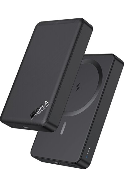 1HORA GAR276 5000 Mah Manyetik Kablosuz Type-C Girişli Taşınabilir Powerbank ...