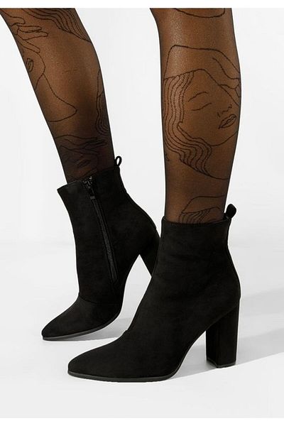 B T Shoes Adalina V2 black heeled ankle boots