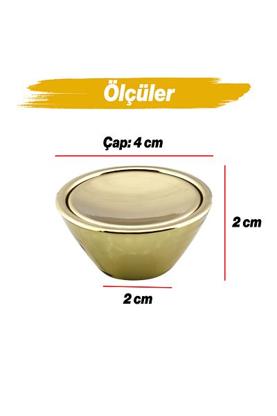 Badem10 10 buc. Buton Delta Mobilier de aur Sertar de bucătărie Dulap dulap din plastic Mâner cu o singură șurub auriu