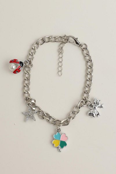 Modex Ladybug Star Clover Figured Chain Bracelet (17+5cm)