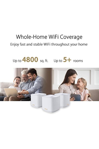 ASUS ZenWiFi AX Mini Mesh WiFi 6 System (AX1800 XD4 2PK) - Whole Home Coverage up to 4800 sq.ft & 5+