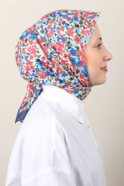 Eşarppark Lux Soft Pamuklu Eşarp 4040-199 Lacivert