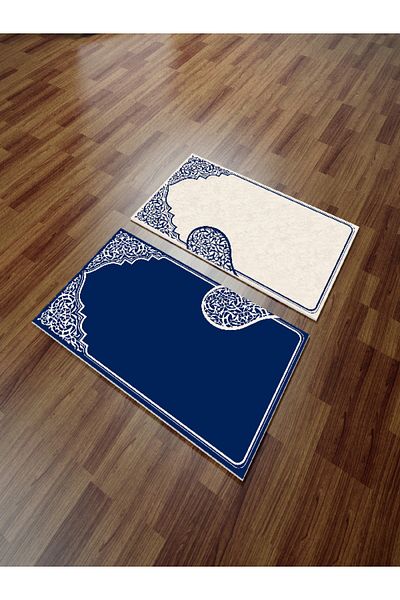 Filamente Heart Couple Prayer Rug Dowry Decorative Digital Printed Non-Slip Base Prayer Rug 70X120
