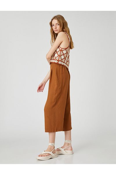 Koton Spodnie z szerokimi nogawkami, Culotte, plisowane
