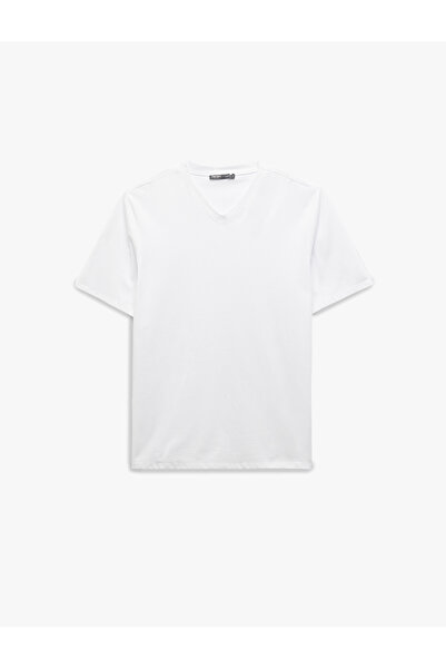 Koton V Yaka Pamuklu Slim Fit Basic 3'lü Erkek Tişört Seti