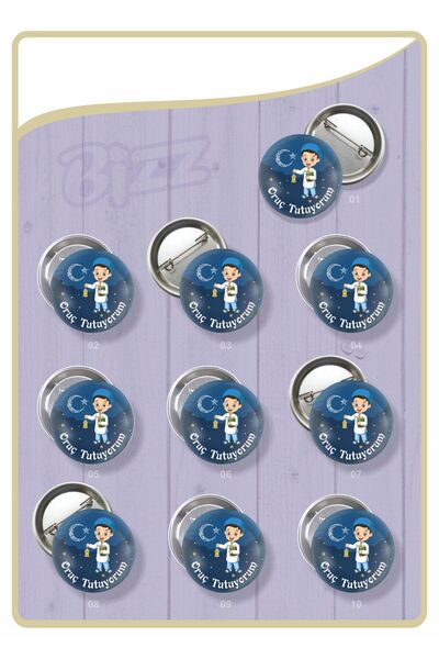 B Ajans Bizz Ramazan - Oruç Tutuyorum Rozeti -01  (TOPLAM 10 PARÇA)