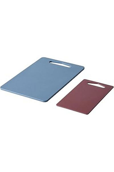 Epatim Elz 2 Pcs Cutting Board, Blue-Red Color Chopping Board Polyethylene Plastic Frntr 1127478