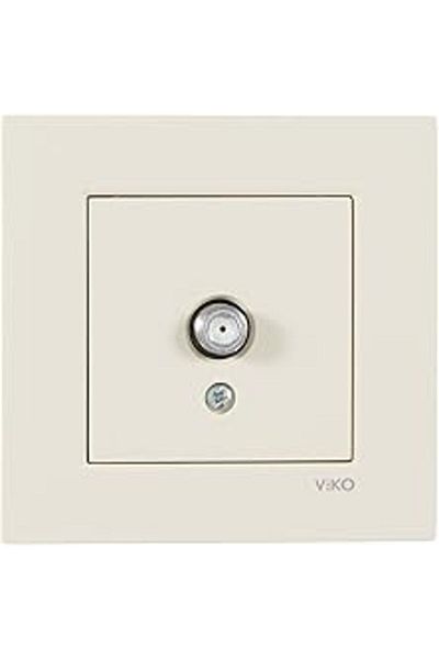 VİKO Viko Karre Cream Satellite Socket F Kon-10 Db A.Opp