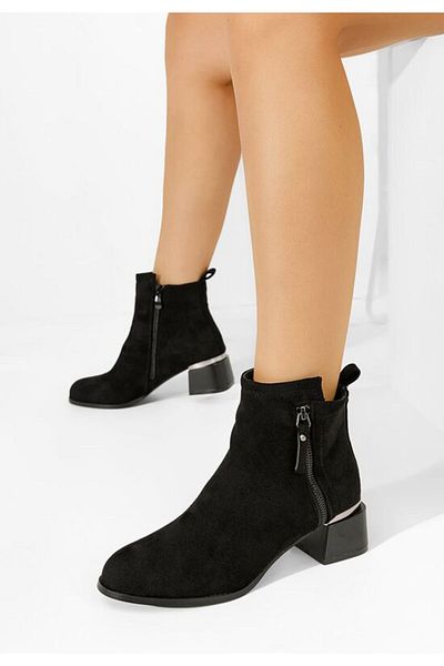 B T Shoes Assisa V2 black chunky heel ankle boots