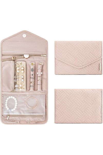 fulina Travel jewelry storage box,foldable, suitable for travel rings, necklaces, bracelets, earrings