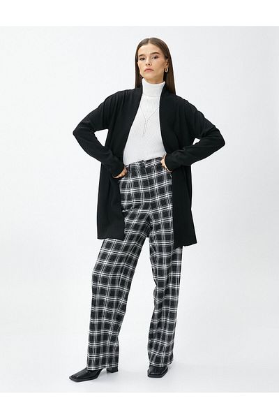 Koton Oversize Knitwear Cardigan Shawl Collar
