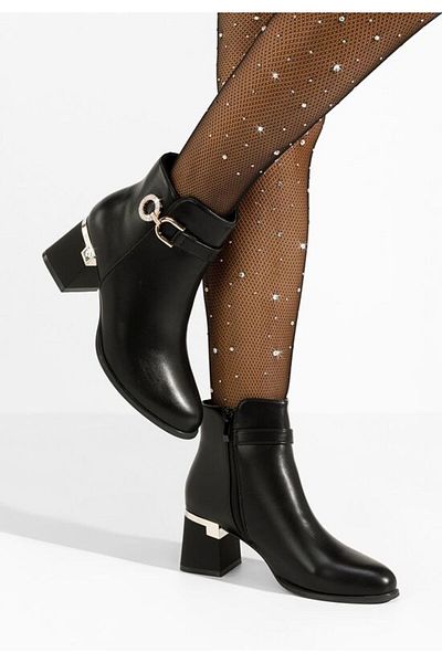 B T Shoes Elegant black Margie ankle boots