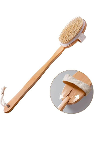 Soillium Saplı %100 Doğal At Kılı Fırça Selülit Masaj Fırçası Kuru Fırçalama ...