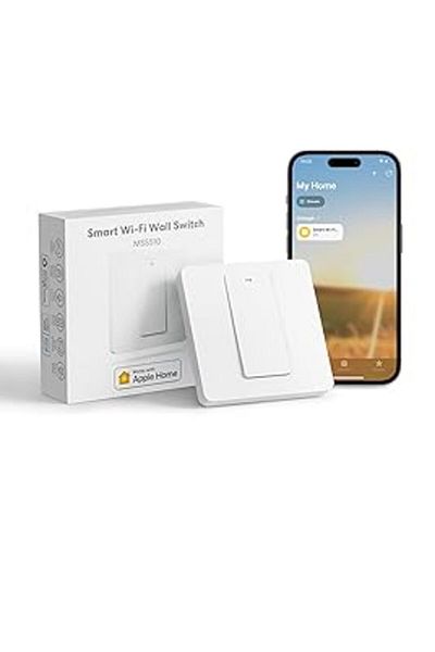 MCreative مفتاح Meross الذكي، يتطلب سلكًا محايدًا، مفتاح حائط يتم التحكم فيه عبر Wifi، مفتاح إضاءة ذكي،