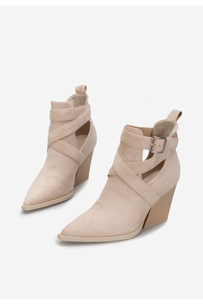 B T Shoes Botine Rayana bej de toamnă