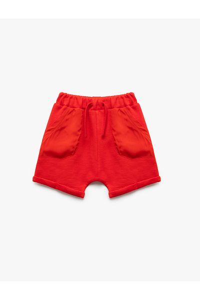 Koton Elastic Waist Cotton Pocket Detailed Basic Shorts