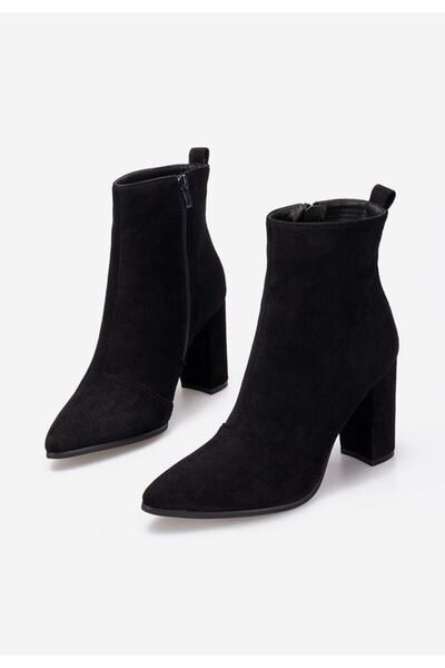 B T Shoes Botine cu toc Adalina V2 negre