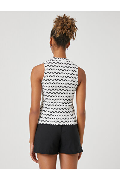 Koton High Collar Athlete Ribbed Sleeveless